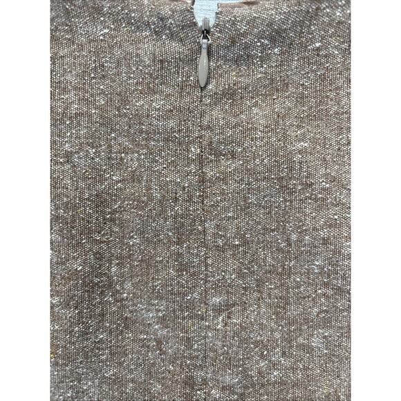 Adam Lippes Womens Brown Wool Silk V Neck Shift Dress 8 Classic Timeless - Picture 8 of 8
